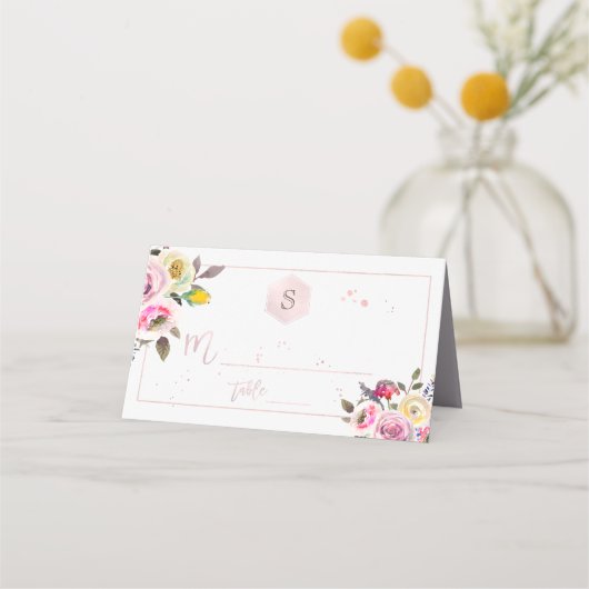 PixDezines Waterverf Bat Mitzvah, Pastel Rozen Plaatskaartje (Voorkant)