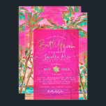PixDezines Waterverf Beach Bat Mitzvah, Hot Pink Kaart<br><div class="desc">PixDezines hawaiian strand Bat Mitzvah. Palmbomen zwaaien met Waikoloa Breeze in de Mauna Lani Bay. Dankzij ons dynamische ontwerp kunt u alle elementen bewerken. Klik op de knop "Aanpassen" om afbeeldingen te bewerken, de toon te wijzigen, tekst/monogram te roteren en toe te voegen. PixDezines Bat Mitzvah, florale waterverf midzomertuin rozen...</div>