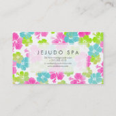 PixDezines waterverf beïnvloedt hibiscus Visitekaartje (Achterkant)