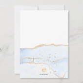 PixDezines Waterverf Blauwe Agaat Doopsel Kaart (Achterkant)