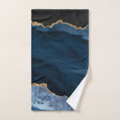 PixDezines Waterverf Blauwe Agaat Gouden Aderen Bad Handdoek (Handdoek)