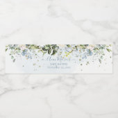 PixDezines Waterverf Blauwe Gom Eucalyptus Bridal  Waterfles Etiket (Enkel label)