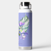 PixDezines Waterverf Bleek Paars Cymbidium Orchid Waterfles (Achterkant)