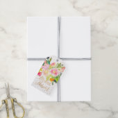 PixDezines Waterverf Bloem Bruiloft Feest Cadeaulabel (Met Touw)
