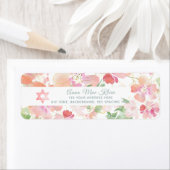 PixDezines Waterverf Bloemen, Blush Sweetpeas Etiket (Insitu)