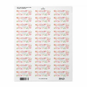 PixDezines Waterverf Bloemen, Blush Sweetpeas Etiket (Full Sheet)