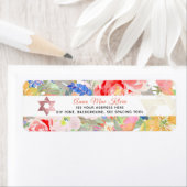 PixDezines Waterverf Bloemen, Koraal Pioenrozen Etiket (Insitu)