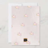 PixDezines Waterverf Bloemen Pioenen Doop Kaart (Achterkant)