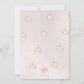 PixDezines Waterverf Bloemen Pioenen Doopsel Kaart (Achterkant)