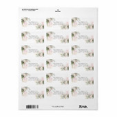 PixDezines waterverf bloemige roze eucalyptus Etiket (Full Sheet)
