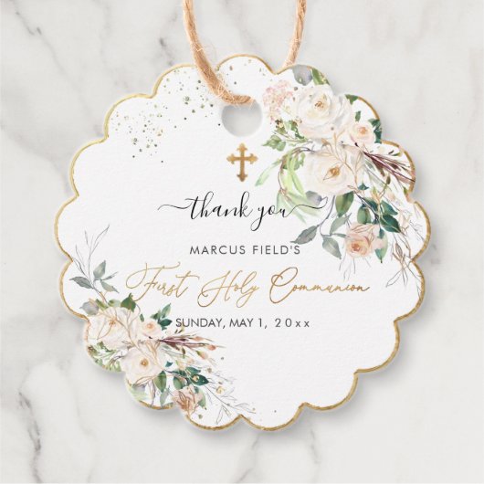 PixDezines waterverf blozen roze rozengemeenschap Bedankjes Labels (Voorkant)