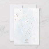 PixDezines Waterverf Blue Champagne Brunch Bubble Kaart (Achterkant)