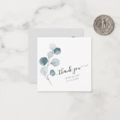 PixDezines Waterverf Blue Gum Eucalyptus Branch Notitiekaartje (Voorkant / Achterkant in situ)