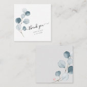 PixDezines Waterverf Blue Gum Eucalyptus Branch Notitiekaartje (Voorkant / Achterkant)