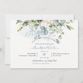 PixDezines Waterverf Blue Gum Eucalyptus Bridal Kaart (Voorkant)