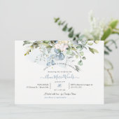 PixDezines Waterverf Blue Gum Eucalyptus Bridal Kaart (Staand voorkant)