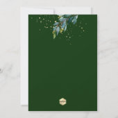 PixDezines Waterverf Blue Gum Greenery Doop Kaart (Achterkant)