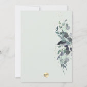 PixDezines Waterverf Blue Gum Greenery Doop Kaart (Achterkant)