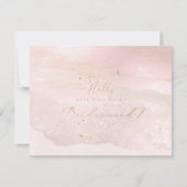 PixDezines Waterverf Blush Coastal Bridesmaid Kaart (Voorkant)