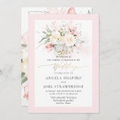 PixDezines Waterverf Blush Cream Rozen Kaart (Voorkant / Achterkant)