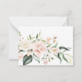 PixDezines Waterverf Blush Cream Rozen Noteer Kaar Notitiekaartje (Achterkant)
