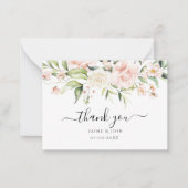 PixDezines Waterverf Blush Cream Rozen Noteer Kaar Notitiekaartje (Voorkant)