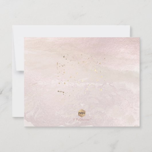 PixDezines Waterverf Blush Kustmeid van eer Kaart (Achterkant)