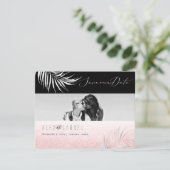 PixDezines Waterverf Blush Palm, Save the Date (Staand voorkant)