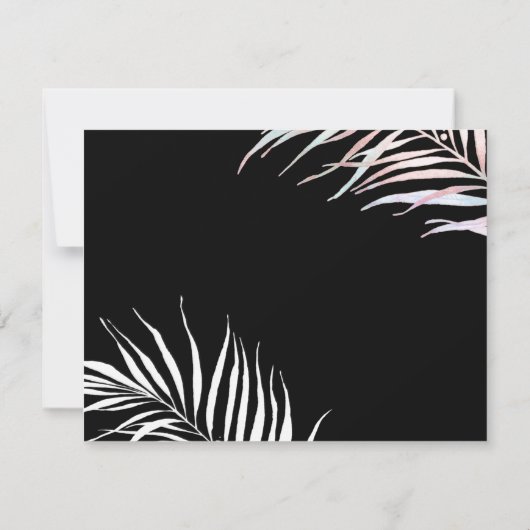 PixDezines Waterverf Blush Palm, Save the Date (Achterkant)