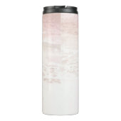 PixDezines Waterverf Blush Roos Gold Beach Thermosbeker (Achterkant)