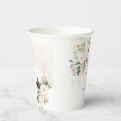 PixDezines waterverf blush roze rozen Baptisme Papieren Bekers (Links)