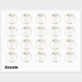 PixDezines waterverf blush roze rozen Baptisme Ronde Sticker (Vel)