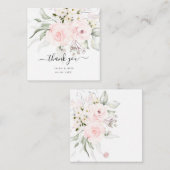 PixDezines Waterverf Blush roze rozen Notitiekaartje (Voorkant / Achterkant)