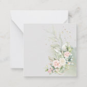 PixDezines Waterverf Blush Rozen Eucalyptus Notitiekaartje (Achterkant)