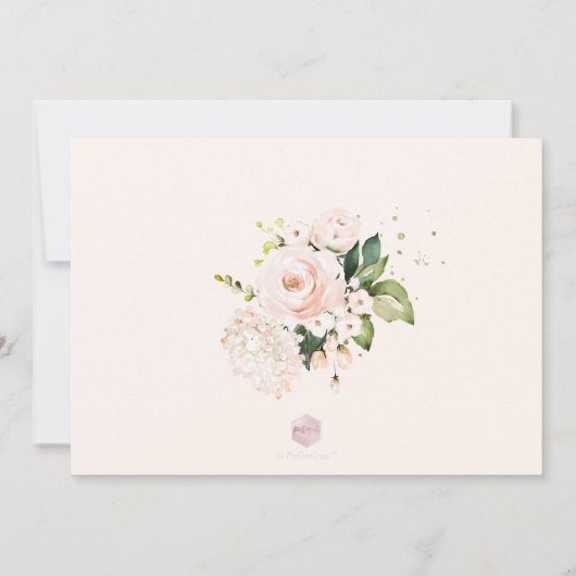 PixDezines Waterverf Blush Rozen repetitie Kaart (Achterkant)