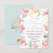 PixDezines Waterverf Blush Sweet Peas Baby shower