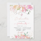 PixDezines Waterverf Blush Sweet Peas Dedication Kaart (Voorkant)