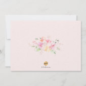 PixDezines Waterverf Blush Sweet Peas Sip+See Kaart (Achterkant)