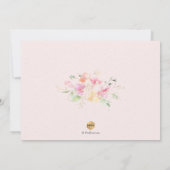 PixDezines Waterverf Blush Sweet Peas Sip+See Kaart (Achterkant)