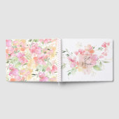 PixDezines Waterverf Blush Sweetpea Bat Mitzvah Gastenboek (Volledig)