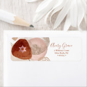 PixDezines Waterverf Blush Terra Cotta Abstract L Etiket (Insitu)