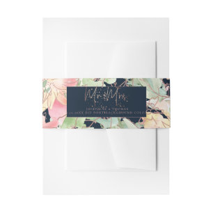 PixDezines Waterverf Blushing Romance Zoeterwten Uitnodigingen Wikkel