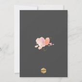 PixDezines Waterverf Blushing Sweetpeas Baptisme Kaart (Achterkant)