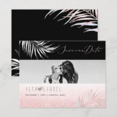 PixDezines Waterverf Blushpalm, Bewaar de datum (Voorkant / Achterkant)