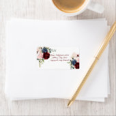 PixDezines Waterverf Burgundy Blush Navy Rozen Etiket (Insitu)