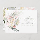 PixDezines Waterverf Cream Blush Rozen Save The Date (Voorkant / Achterkant)