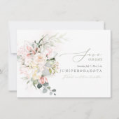 PixDezines Waterverf Cream Blush Rozen Save The Date (Voorkant)