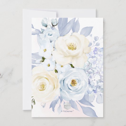 PixDezines Waterverf Cream Rozen Blue Hyde Save The Date (Achterkant)