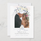 PixDezines Waterverf Cream Rozen Blue Hyde Save The Date (Voorkant)