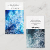 PixDezines Waterverf De Grote Golf, Hokusai Visitekaartje (Voorkant / Achterkant)